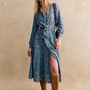Sezane Lauretta Dress Floral Print - Size 4/36 (Flaw)